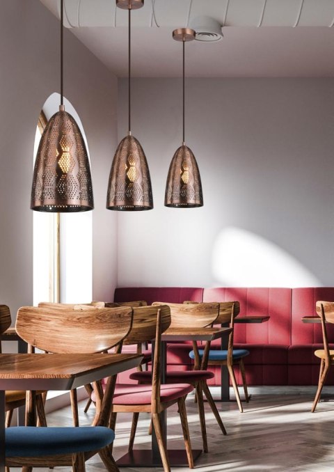 SFINKS LAMPA WISZĄCA 20/33 STOŻEK 1X60W E27 AŻUROWY MIEDZIANY SFINKS LAMPA WISZĄCA 20/33 STOŻEK 1X60W E27 AŻUROWY MIEDZIANY