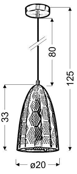 SFINKS LAMPA WISZĄCA 20/33 STOŻEK 1X60W E27 AŻUROWY MIEDZIANY SFINKS LAMPA WISZĄCA 20/33 STOŻEK 1X60W E27 AŻUROWY MIEDZIANY