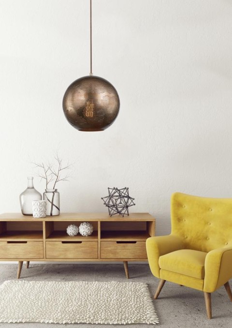 SFINKS LAMPA WISZĄCA 25 KULA W 1X60W E27 AŻUROWY JASNO BRĄZOWY SFINKS LAMPA WISZĄCA 25 KULA W 1X60W E27 AŻUROWY JASNO BRĄZOWY