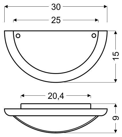 1030 LAMPA SUFITOWA PLAFON1/2 DREWNO STANDARD 1X60W E27 SOSNA