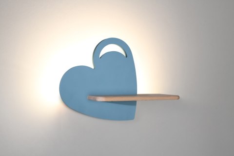 Heart lampa kinkiet 5w led 4000k iq kids z otworem niebieski Heart lampa kinkiet 5w led 4000k iq kids z otworem niebieski