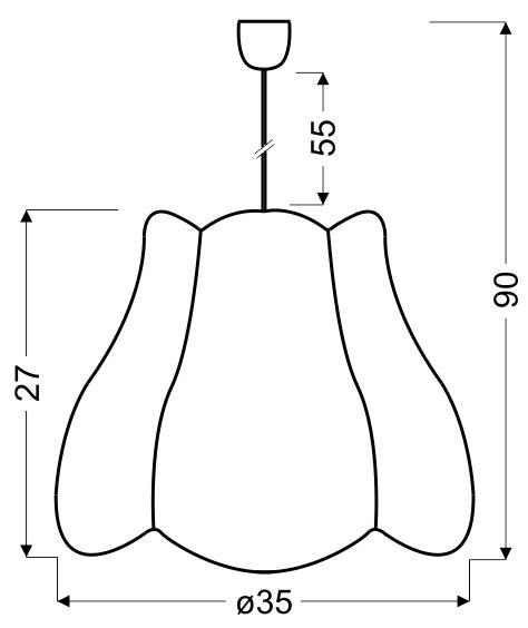 ZUZA LAMPA WISZĄCA 35 1X60W E27 RÓŻOWY ZUZA LAMPA WISZĄCA 35 1X60W E27 RÓŻOWY