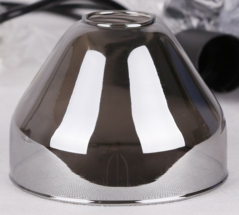 LAMPA WISZĄCA GREGORY TALERZ CZARNY BRĄZ 3X40W E14 KLOSZ DYMIONY