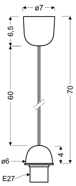 LINKA BIAŁA Z OSŁONKĄ 1X60W E27 LINKA BIAŁA Z OSŁONKĄ 1X60W E27