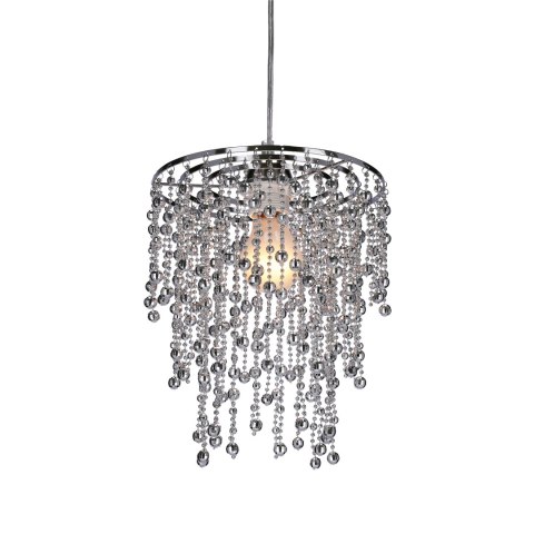 RONI LAMPA WISZĄCA 1X60W E27 ABAŻUR CHROMOWY