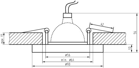 SS-15 CH/BR MR16 CHROM oczko sufitowe lampa sufitowa STAŁA OKRĄGŁA SZKŁO BRĄZOWE SS-15 CH/BR MR16 CHROM oczko sufitowe lampa sufitowa STAŁA OKRĄGŁA SZKŁO BRĄZOWE