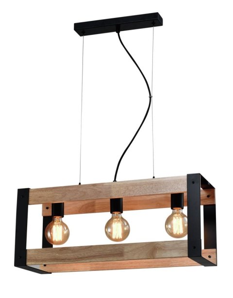Varna lampa wisząca czarny 3x40w e27 klosz czarny Varna lampa wisząca czarny 3x40w e27 klosz czarny