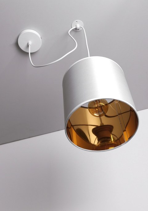 Atlanta p lampa wisząca biały 1x40w e27 abażur biały