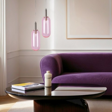 LAMPA WISZĄCA FIUGGI 1 RÓŻOWY LAMPA WISZĄCA FIUGGI 1 RÓŻOWY