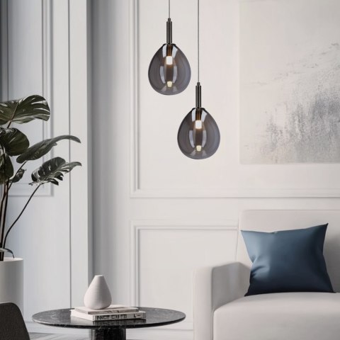LAMPA WISZĄCA LUKKA 1 CHROMOWY SZARY