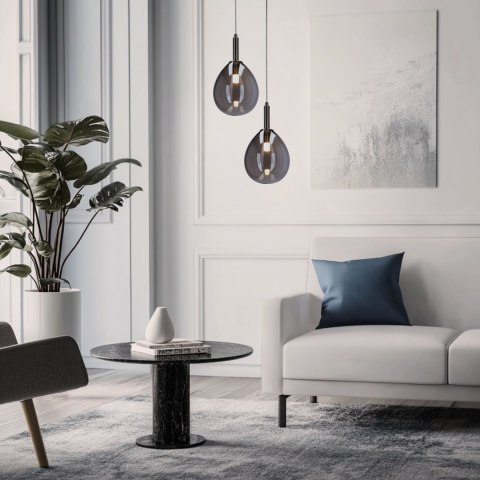 LAMPA WISZĄCA LUKKA 1 CHROMOWY SZARY