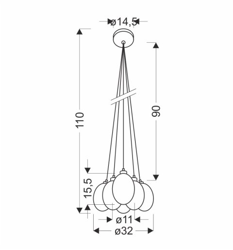 LAMPA WISZĄCA LUKKA 6 WIELOKOLOROWY LAMPA WISZĄCA LUKKA 6 WIELOKOLOROWY
