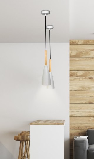LAMPA WISZĄCA TROSA 1 BIAŁY