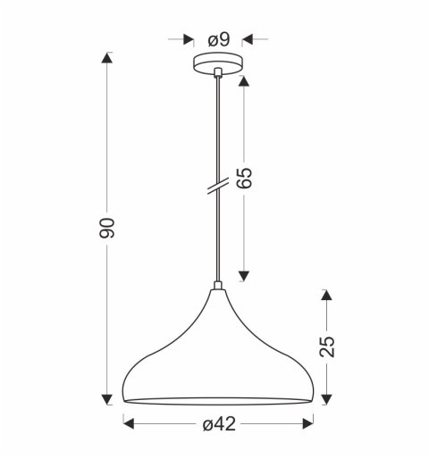 LAMPA WISZĄCA VIBORG 420mm 1 CZARNY LAMPA WISZĄCA VIBORG 420mm 1 CZARNY