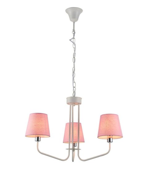 LAMPA WISZĄCA YORK 3 BIAŁY RÓŻOWY LAMPA WISZĄCA YORK 3 BIAŁY RÓŻOWY