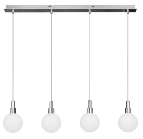 Maldus lampa wisząca chromowy 4x40w g9 klosz biały Maldus lampa wisząca chromowy 4x40w g9 klosz biały