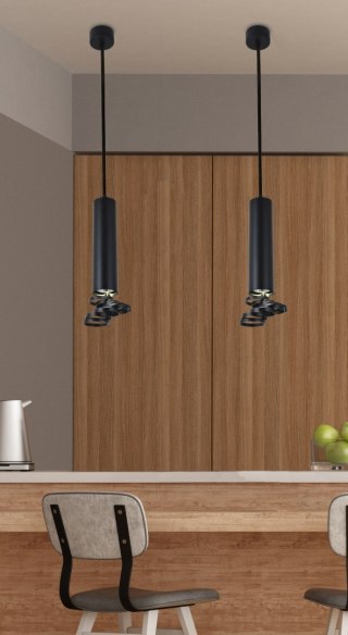 LAMPA WISZĄCA TUBA 1X50W GU10 5,8/30 CZARNY