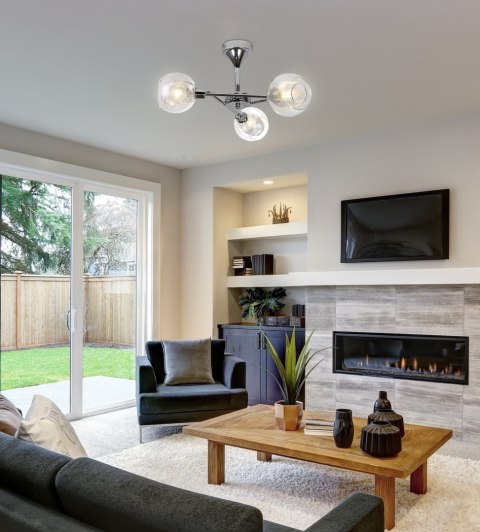 OZZO LAMPA WISZĄCA 3X40W E14 CHROM KLOSZ BEZBARWNY OZZO LAMPA WISZĄCA 3X40W E14 CHROM KLOSZ BEZBARWNY