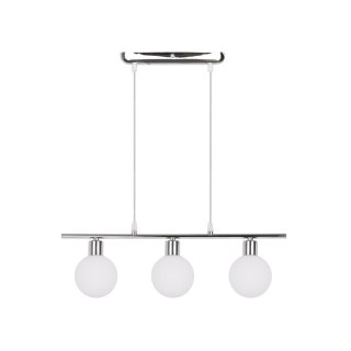 Oden lampa wisząca chromowy 3x40w g9 klosz biały