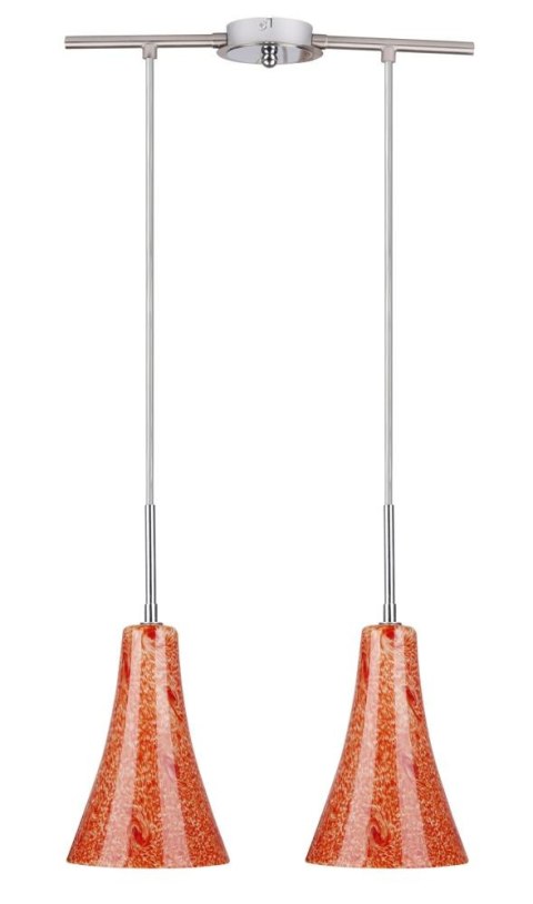 RUFI LAMPA WISZĄCA 2X40 W E14 CHROM/SATYNA NIKIEL RUFI LAMPA WISZĄCA 2X40 W E14 CHROM/SATYNA NIKIEL
