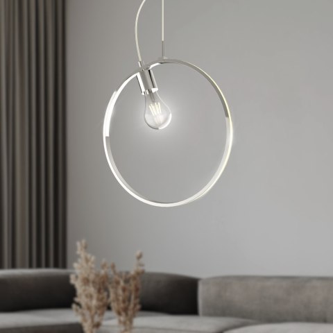 SKIROS LAMPA WISZĄCA 1X60W E27 LED+12W LED CHROMOWY 4000K APETI