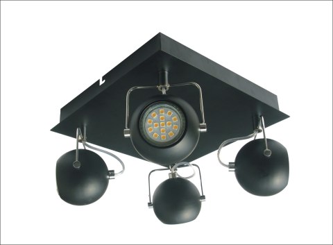 PLAFON TONY 4X3W LED GU10 CZARNY MATOWY PLAFON TONY 4X3W LED GU10 CZARNY MATOWY
