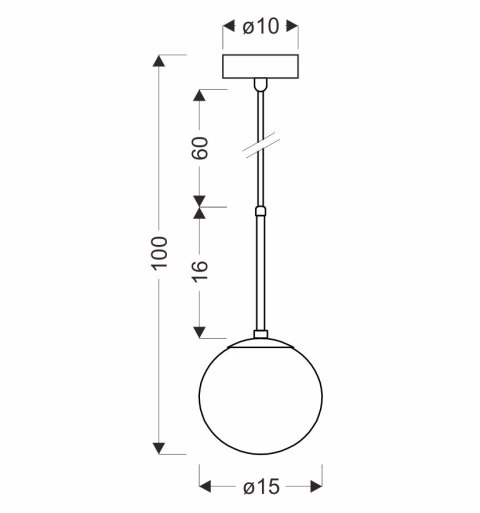 Pompei lampa wisząca czarny 1x40w e27 klosz biały 15cm Pompei lampa wisząca czarny 1x40w e27 klosz biały 15cm
