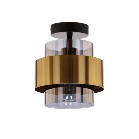 Spiega lampa sufitowa czarny+mosiężny 1x60w e27 klosz dymiony Spiega lampa sufitowa czarny+mosiężny 1x60w e27 klosz dymiony