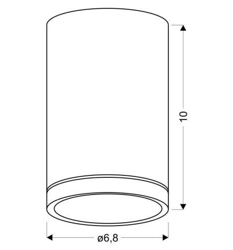 TUBA LAMPA SUFITOWA 1X15W GU10 6,8/10 SREBRNY MATOWY TUBA LAMPA SUFITOWA 1X15W GU10 6,8/10 SREBRNY MATOWY