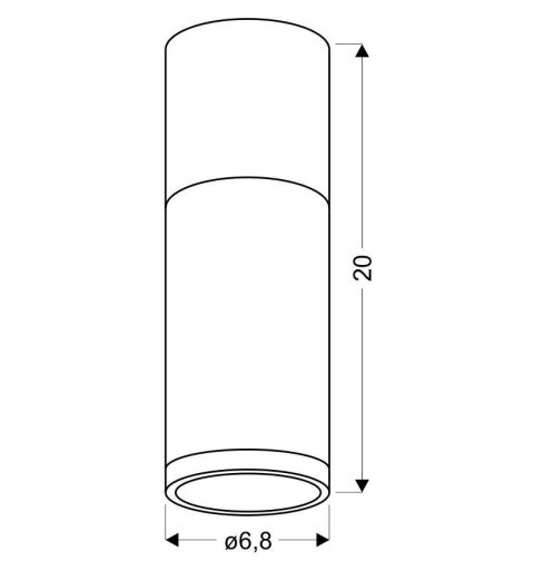 TUBA LAMPA SUFITOWA 1X15W GU10 6,8/20 SZARY+DREWNO TUBA LAMPA SUFITOWA 1X15W GU10 6,8/20 SZARY+DREWNO