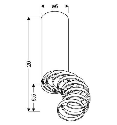 TUBA LAMPA SUFITOWA 1X15W GU10 6/20 ZŁOTY+BIAŁY TUBA LAMPA SUFITOWA 1X15W GU10 6/20 ZŁOTY+BIAŁY