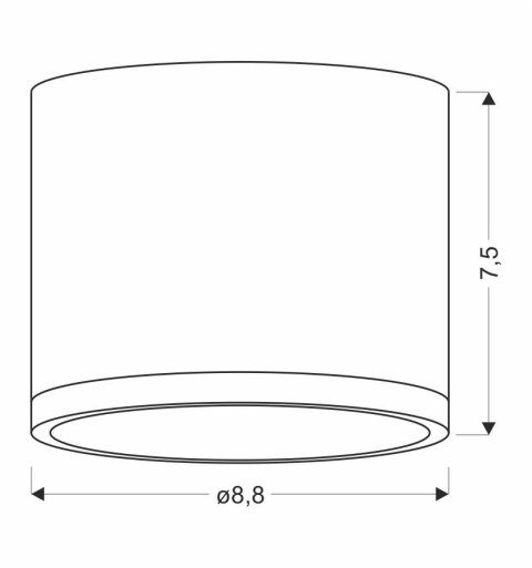 TUBA LAMPA SUFITOWA 9W LED 8,8/7,5 CZARNY+ZŁOTY MAT 4000K TUBA LAMPA SUFITOWA 9W LED 8,8/7,5 CZARNY+ZŁOTY MAT 4000K