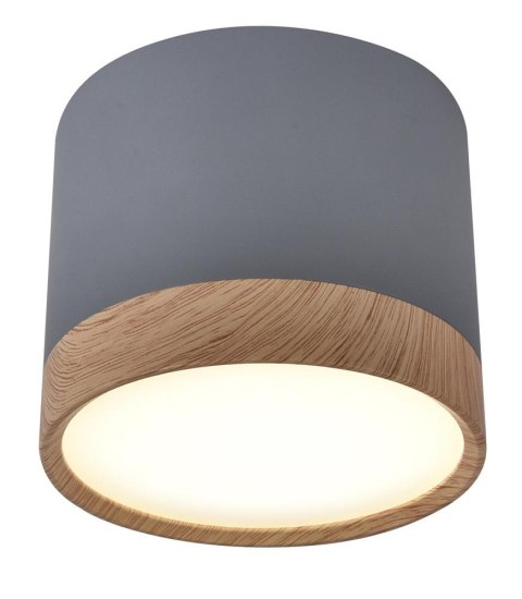 TUBA LAMPA SUFITOWA 9W LED 8,8/7,5 DREWNIANY+SZARY 4000K TUBA LAMPA SUFITOWA 9W LED 8,8/7,5 DREWNIANY+SZARY 4000K