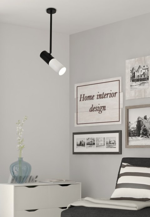 TUBA LAMPA WISZĄCA/SZTYCA 1X15W GU10 6,8/19,5 BIAŁY+CZARNY TUBA LAMPA WISZĄCA/SZTYCA 1X15W GU10 6,8/19,5 BIAŁY+CZARNY