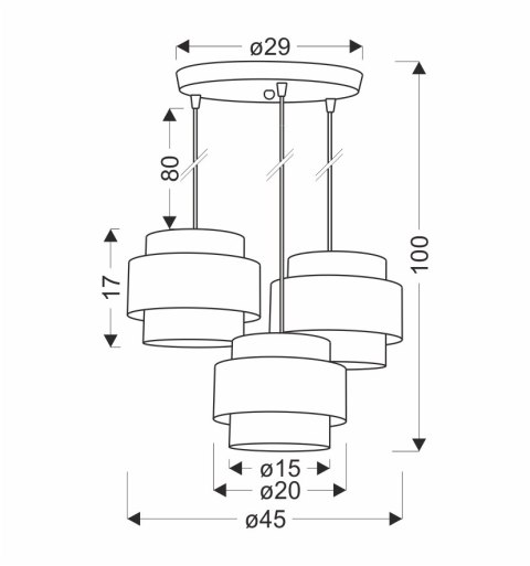 TWIN LAMPA WISZĄCA CZARNY TALERZ 3X40W E27 ABAŻUR CZARNY+DREWNIANY TWIN LAMPA WISZĄCA CZARNY TALERZ 3X40W E27 ABAŻUR CZARNY+DREWNIANY